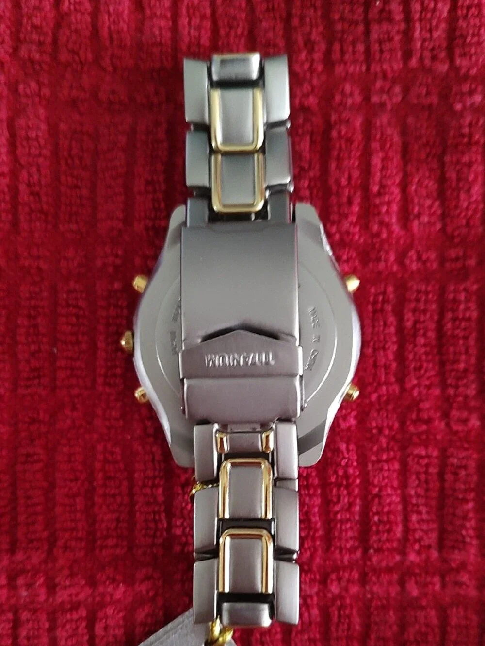 Titanium Two-Tone Silver and Gold Men's Chronograph Watch